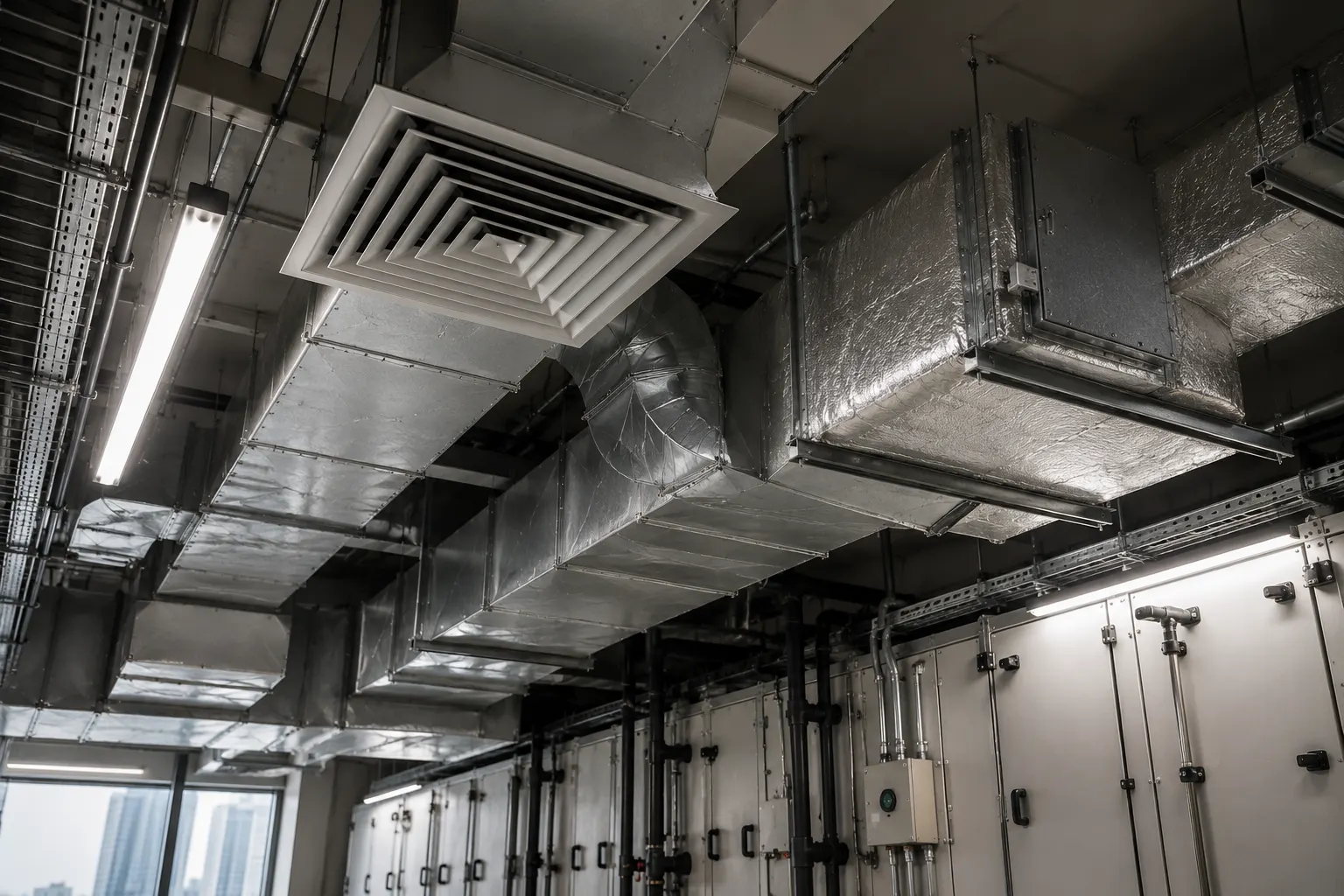 HVAC scenting system distributing fragrance through a commercial space
